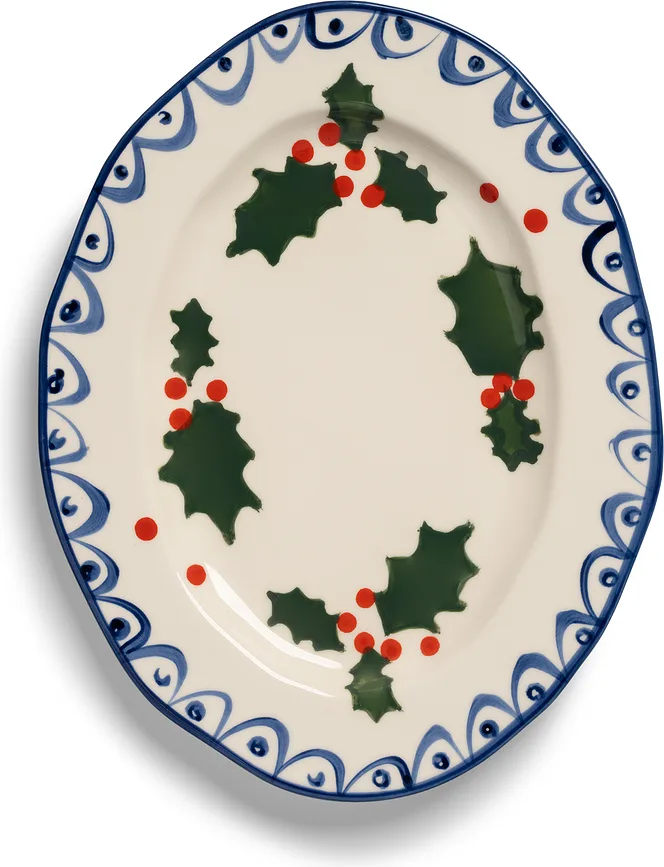 Блюдо сервировочное &K Amsterdam Holly, овальное, фарфор, 27×34 см, белое