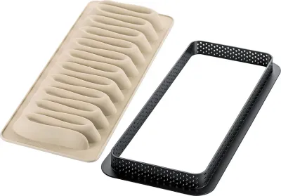 Форма для выпечки Silikomart Forma do ciasta Kit Tarte Nouvelle Vague, прямоугольная, силикон, 24×8 см