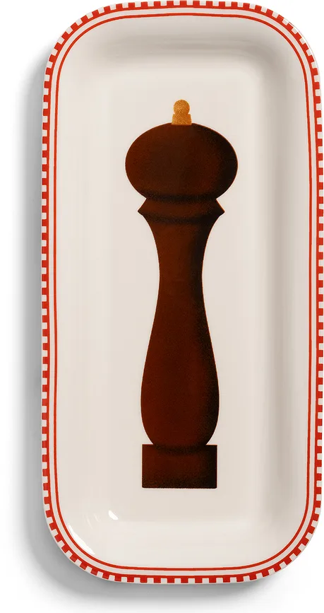 Блюдо сервировочное &K Amsterdam Taverna, прямоугольное, фарфор, 14,5×30 см, белое