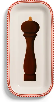 Блюдо сервировочное &K Amsterdam Taverna, прямоугольное, фарфор, 14,5×30 см, белое