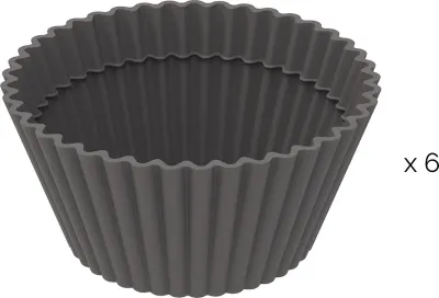 Форма для выпечки Silikomart do muffinek Silfry szare, круглая, силикон, Ø 6,8 см, 6 шт