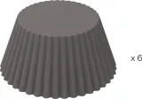 Форма для выпечки Silikomart do muffinek Silfry szare, круглая, силикон, Ø 6,8 см, 6 шт — фото 4
