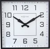 Настенные часы NeXtime Be Square, металл, 35 см, белые — фото 1