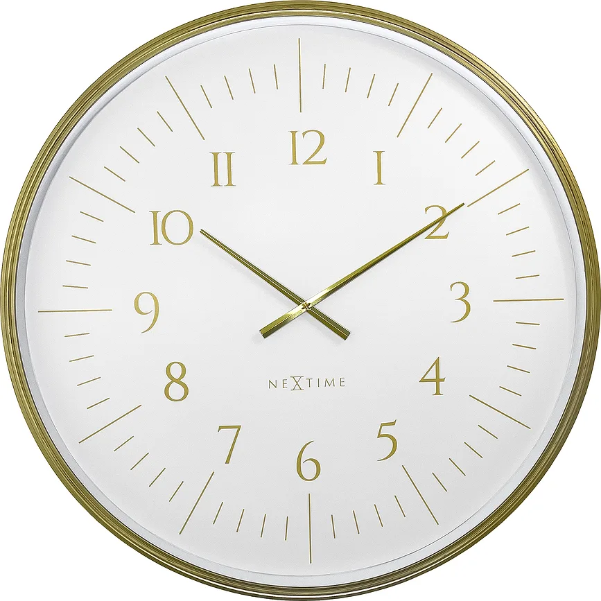 Настенные часы NeXtime Galaxy Large, пластик, Ø77 см, белые