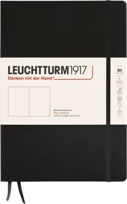 Блокнот Leuchtturm 1917, w twardej oprawie 219 stron, B5, чёрный