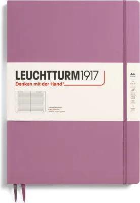 Блокнот Leuchtturm 1917, w twardej oprawie + 123 strony, A4, в линейку, розовый