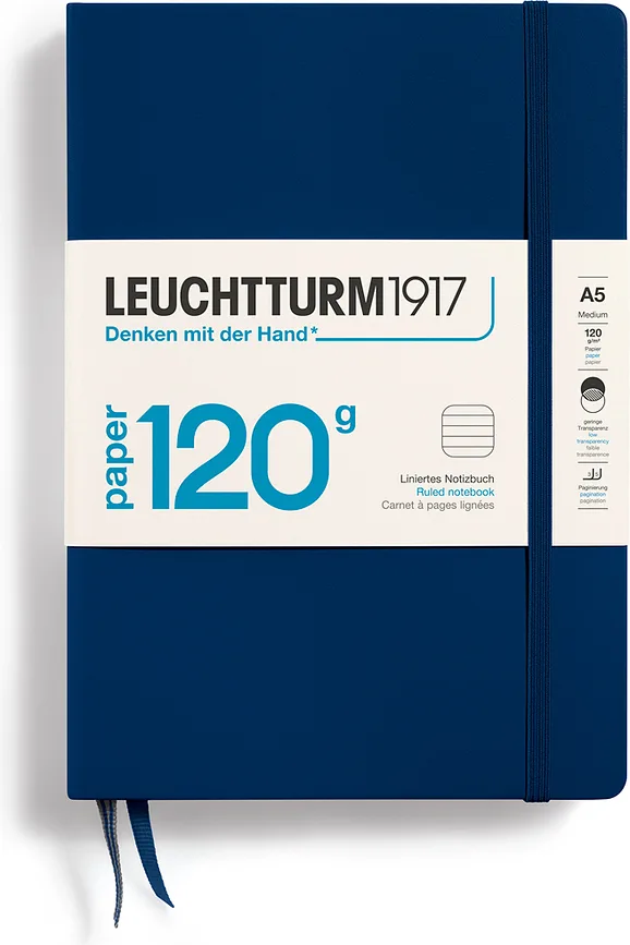 Блокнот Leuchtturm 1917, w twardej oprawie Edition 120 203 strony, A5, в линейку, синий
