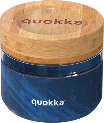 Контейнер пищевой Quokka Deli, 500 мл, стекло, синий