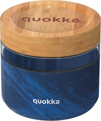 Контейнер пищевой Quokka Deli, 820 мл, стекло, синий