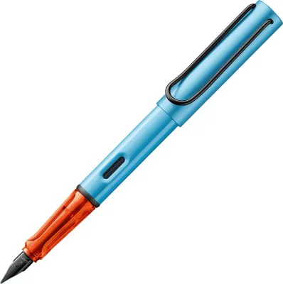 Ручка Lamy, Al-star niebiesko-pomaranczowe, перьевая, синие чернила, синяя