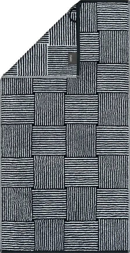 Полотенце банное Cawo Black White, хлопок, 50×100 см, чёрное