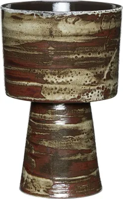 Горшок Hübsch Plinth, керамика, 17 см, коричневый