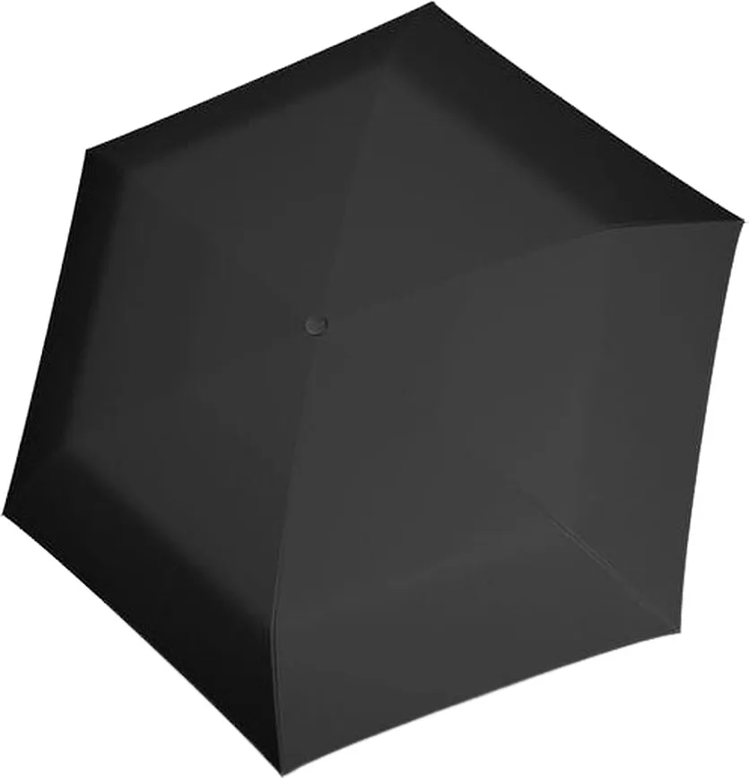 Зонт Doppler Uni Slim, купол 90 см, полиэстер, чёрный