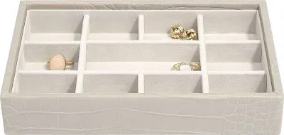 Шкатулка для украшений Stackers, прямоугольная, экокожа, 18×12,5 см