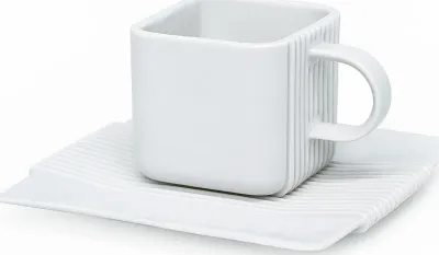 Чашка с блюдцем Cmielow Design Studio System, 100 мл, фарфор