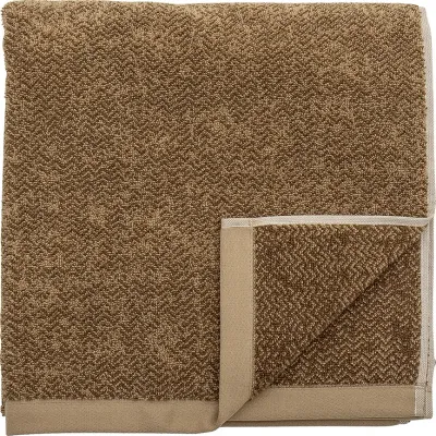 Полотенце банное Bloomingville Kahla, хлопок, 70×140 см, коричневое