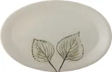Блюдо сервировочное Bloomingville Aubrin, овальное, каменная керамика, 19×30 см, бежевое — фото 1