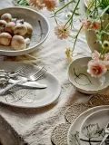 Блюдо сервировочное Bloomingville Aubrin, овальное, каменная керамика, 19×30 см, бежевое — фото 2