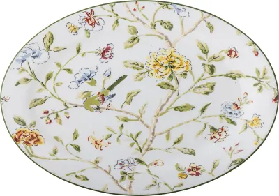 Блюдо сервировочное Bloomingville Bloomie, овальное, каменная керамика, 25×35 см, разноцветное