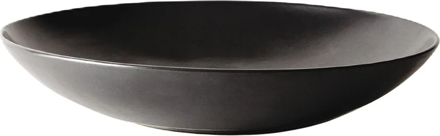 Салатник KnIndustrie Grés Anthracite, каменная керамика, чёрный, миска для супа 27 см