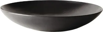 Салатник KnIndustrie Grés Anthracite, каменная керамика, чёрный, миска для супа 27 см