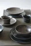 Салатник KnIndustrie Grés Anthracite, каменная керамика, чёрный, мисочка 16 см — фото 3