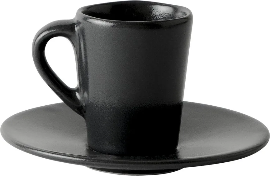 Чашка KnIndustrie Grés Anthracite, 90 мл, каменная керамика, чёрная