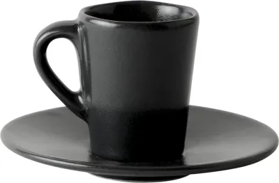 Чашка KnIndustrie Grés Anthracite, 90 мл, каменная керамика, чёрная