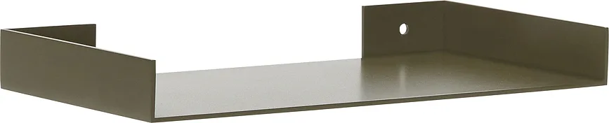 Полка настенная Hübsch Sheets, металл, 30 см, зелёная