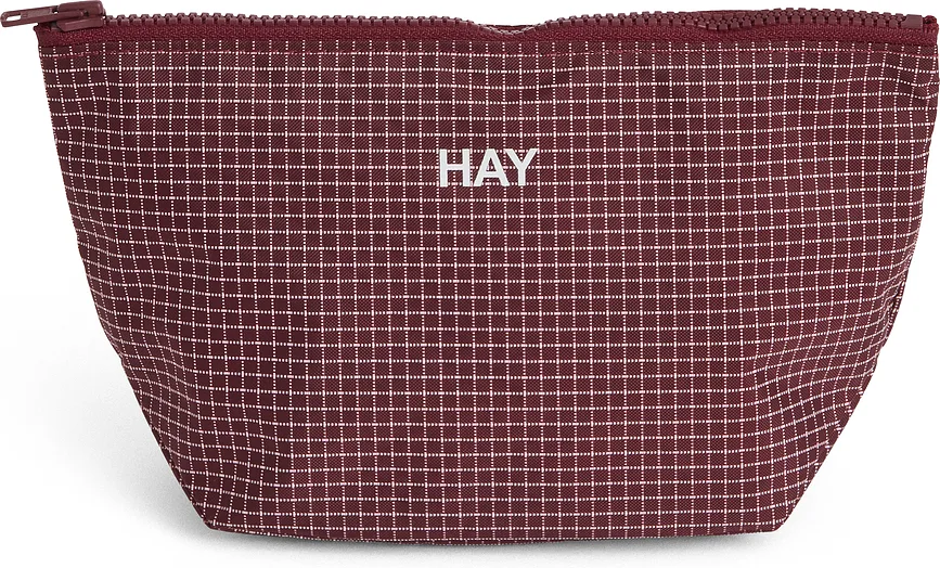 Косметичка HAY Grid S, красная, полиэстер