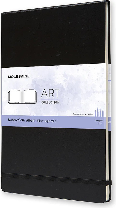 Блокнот Moleskine, do akwareli Watercolor, A4, чёрный