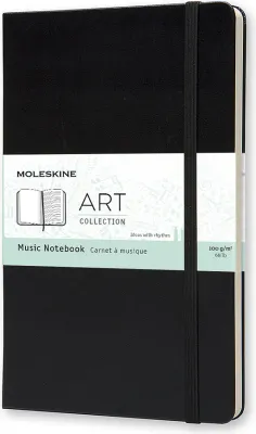 Блокнот Moleskine, Art Music L 192 strony w pieciolinie, A5, в линейку, чёрный