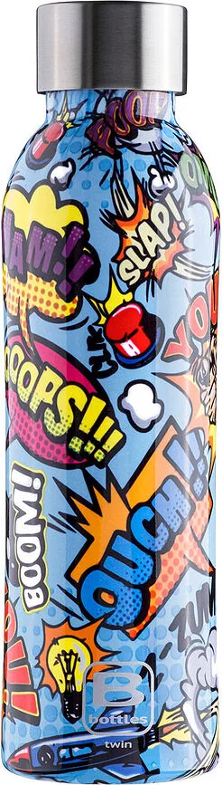 Бутылка для воды Casa Bugatti BBottles Comics, 500 мл, нержавеющая сталь, разноцветная