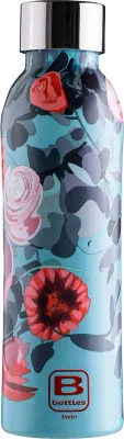 Бутылка для воды Casa Bugatti BBottles Flowers, 500 мл, нержавеющая сталь, синяя