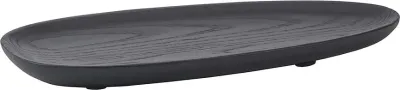 Подставка для украшений Aquanova Cole, овальная, дерево, 30×13,5 см, чёрная