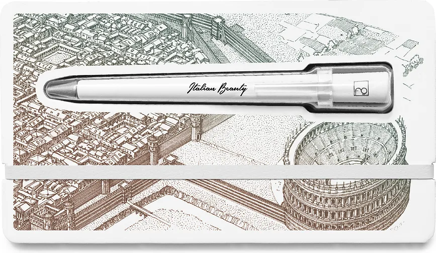 Ручка Pininfarina Segno, Forever Primina Italian Beauty, шариковая, синие чернила, белая