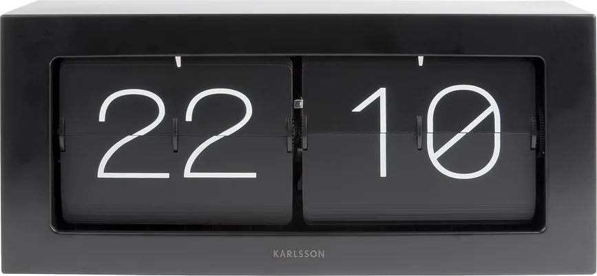 Настольные часы Karlsson Boxed Flip XL, пластик, высота 17,5 см