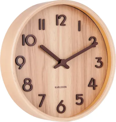 Настенные часы Karlsson Pure, дерево, Ø22 см