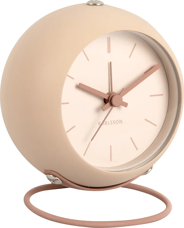 Настольные часы Karlsson Nirvana Globe, металл, Ø9,5 см, бежевые