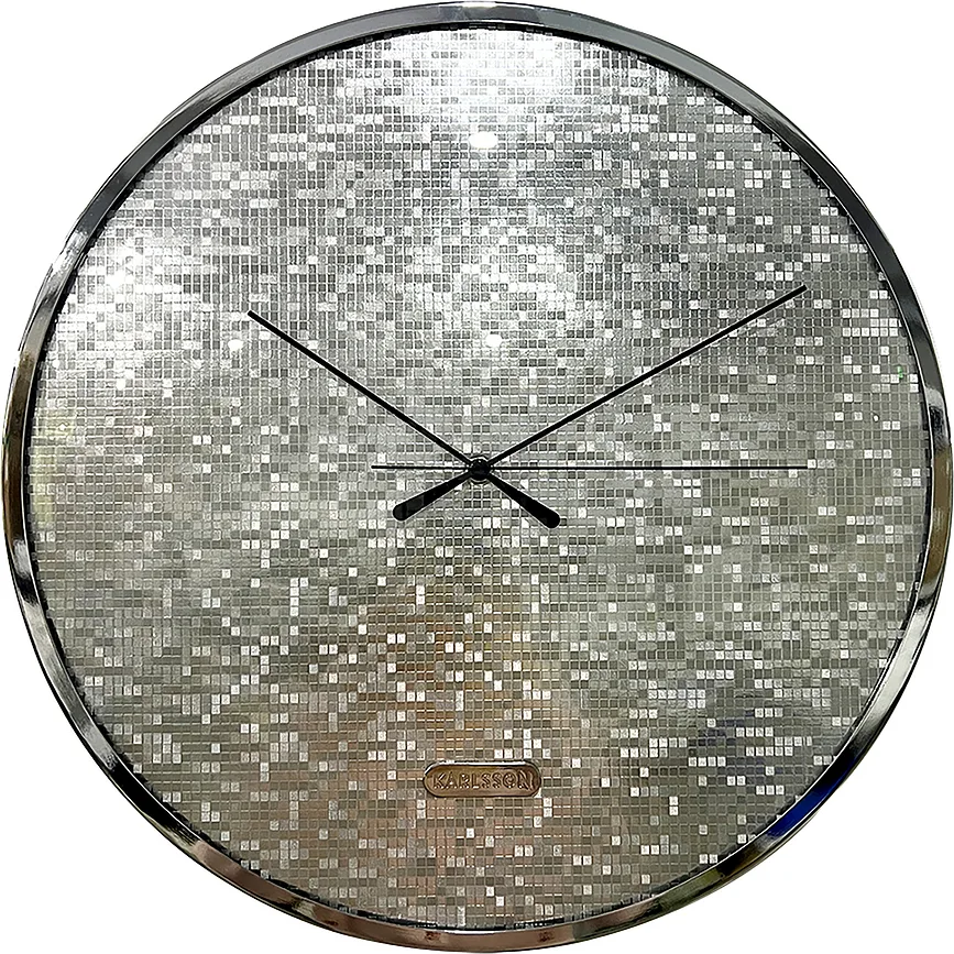 Настенные часы Karlsson Bling Bling, металл, Ø40 см, серебристые
