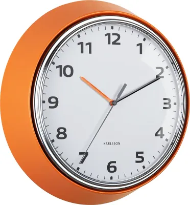 Настенные часы Karlsson Modern Retro, металл, 34 см, оранжевые