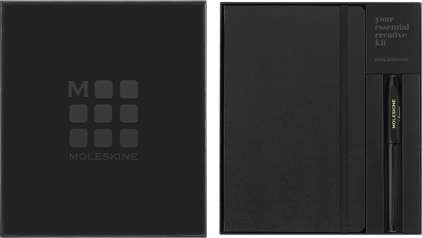 Блокнот Moleskine, и Kaweco, A5, в линейку, чёрный