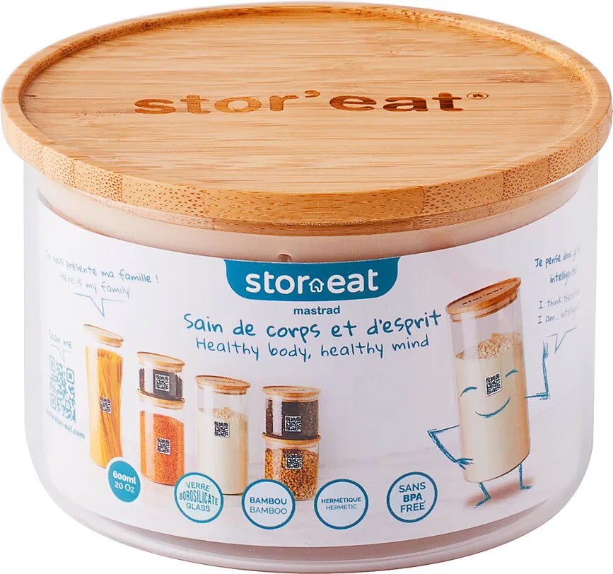 Банка для хранения Mastrad Stor'eat, 400 мл, стекло