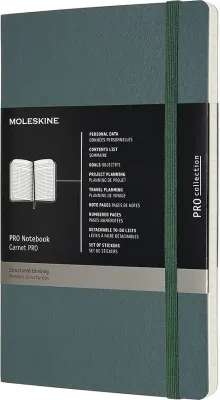 Блокнот Moleskine, Professional L 192 strony, A5, в линейку, зелёный