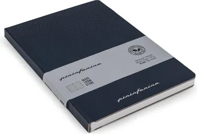 Блокнот Pininfarina Segno, w twardej oprawie z kamiennego papieru wodoodporny Pininfarina Hard 128 stron, A5, в линейку, синий