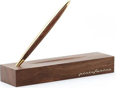 Ручка Pininfarina Segno, Cambiano Wood, шариковая, синие чернила, золотистая