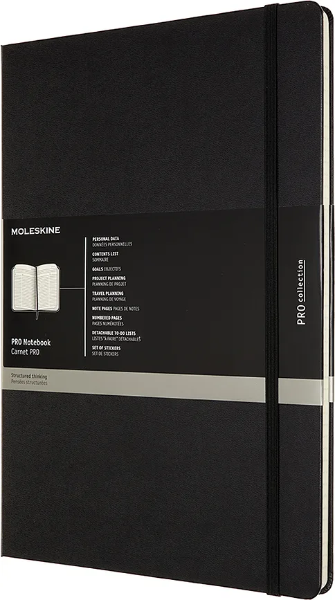 Блокнот Moleskine, Pro 192 strony czarny, A4, в линейку, чёрный