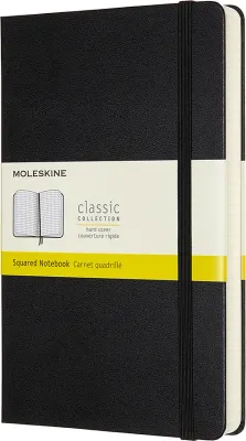 Блокнот Moleskine, Classic L 400 stron czarny, A5, в клетку, чёрный