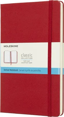 Блокнот Moleskine, Classic L 240 stron, A5, в точку, красный