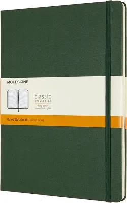 Блокнот Moleskine, Classic XL 192 strony zielen lesna, B5, в линейку, зелёный, жёсткая
